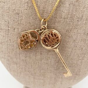 LILLY PULITZER KEY TO MY HEART CHARM NECKLACE